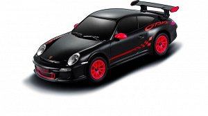 39900B Машинка на радиоуправлении RASTAR Porsche GT3 RS, 18см, цвет чёрный 27MHZ, 1:24