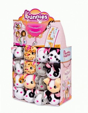 95496/1 Мягкая игрушка IMC Toys Кролик Bunnies с магнитами, 9,5 см, 8 видов в коллекции