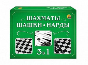 Настольная игра Рыжий кот Шахматы, шашки, нарды (мини-коробка)8