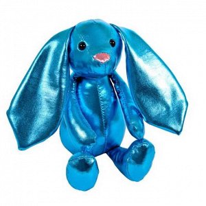 Металлик. Кролик синий, 16 см. игрушка мягкая1285