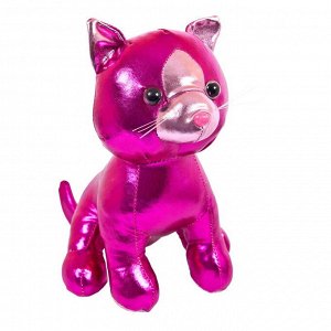 Металлик. Кошка розовая, 18 см. игрушка мягкая182