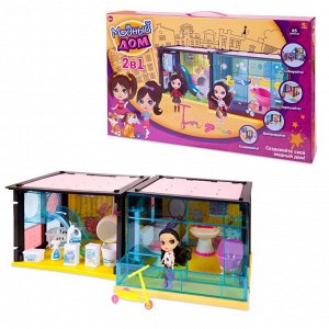 Игровой набор Abtoys В гостях у куклы "Модный дом" 2 в 1, в наборе с куклой и мебелью, 85 деталей29