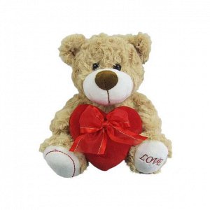 Медведь коричневый с сердцем "Love", 18см игрушка мягкая176