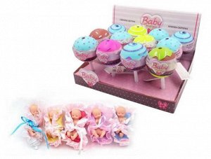 Кукла ABtoys Baby Boutique Пупс-сюрприз в конфетке с аксессуарами 5 видов в коллекции