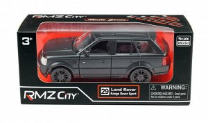 554007M Машинка металлическая Uni-Fortune RMZ City 1:32 Range Rover Sport, инерционная, черный матовый цвет, 16.5 x 7.5 x 7 см