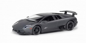 554997M Машинка металлическая Uni-Fortune RMZ City 1:32 Lamborghini Murcielago LP670-4 , инерционная, черный матовый цвет, 16.5 x 7.5 x 7 см