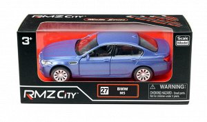 554004M(A) Машинка металлическая Uni-Fortune RMZ City 1:32 BMW M5, инерционная, голубой матовый цвет, 16.5 x 7.5 x 7 см