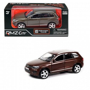 554019M(B) Машинка металлическая Uni-Fortune RMZ City 1:32 Volkswagen Touareg, инерционная, коричневый матовый цвет, 16.5 x 7.5 x 7 см