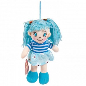 M6033 Кукла ABtoys Мягкое сердце, мягконабивная в голубом платье, 20 см