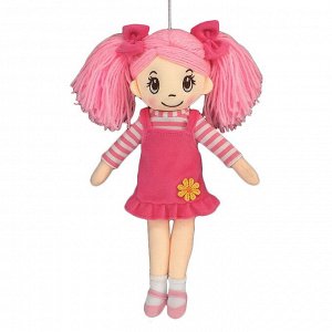 M6043 Кукла ABtoys Мягкое сердце, мягконабивная в розовом сарафане, 30 см