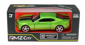 554005Z(F) Машинка металлическая Uni-Fortune RMZ City 1:32 Chevrolet Camaro, инерционная, цвет зеленый металлик