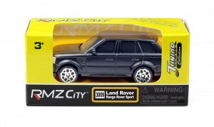 344009SM Машинка металлическая Uni-Fortune RMZ City 1:64 Land Rover Range Rover Sport, без механизмов, черный матовый цвет