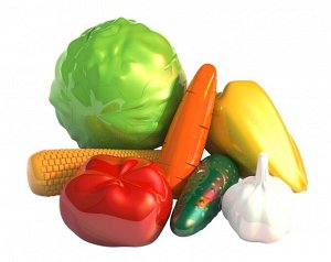 Набор Овощи (7 предметов в пакете) 23х10х20 см.43