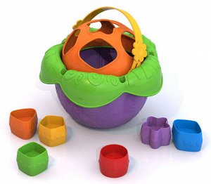 Дидактическая игрушка "Ведро Цветочек" 19х18х15 см.32