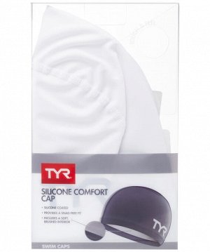 Шапочка для плавания Silicone Comfort Swim Cap, силикон, LSCCAP/100, белый