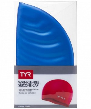 Шапочка для плавания Wrinkle Free Silicone Cap, силикон, LCS/420, голубой