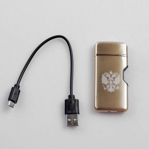 Зажигалка электронная в подарочной коробке, спираль USB,  5.7х3.5х2 см