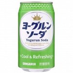 SANGARIA Напиток б/а газированный &quot;YOGURUN SODA&quot; со вкусом йогурта .350 мл., ж/бан 1*24 шт Арт-18915