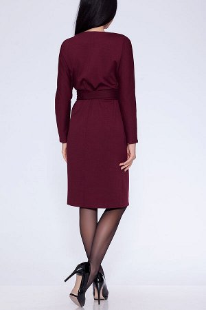 Платье 263 "Милано однотонный", темный бордовый