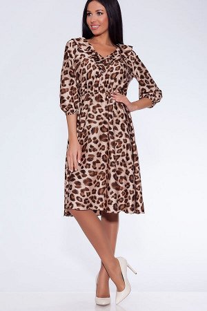 Платье 409 "Шелк", леопард