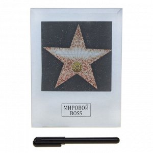 Диплом звезда " Мировой Boss " + маркер