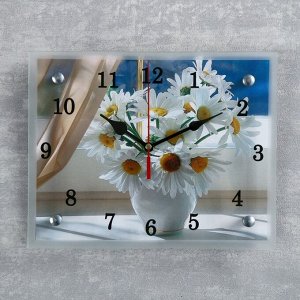Часы настенные, серия: Цветы, "Ромашки", 20х25  см, в ассортименте