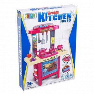 Игровой набор «Кухня мечты» с посудой и продуктами, световые и звуковые эффекты, работает от батареек