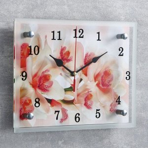 Часы настенные, серия: Цветы, "Орхидея", 20х25 см