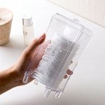Коробка-контейнер для хранения ватных дисков прозрачная