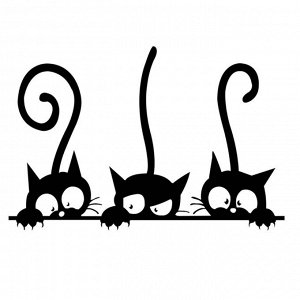 Наклейка "Три котенка" самоклеящаяся виниловая