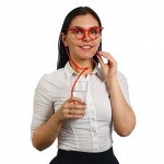 Очки-трубочка для напитков цветная - оригинальная гибкая соломинка
