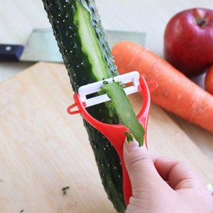 Нож для чистки овощей керамический с пластиковой ручкой