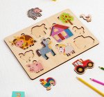 Игра развивающая деревянная  &quot;Ферма&quot; (30х21см)