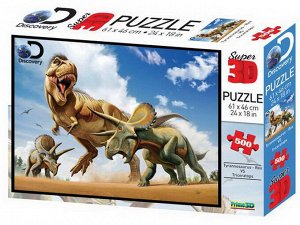 Пазл Prime 3D Тираннозавр против трицератопса 500 элементов12