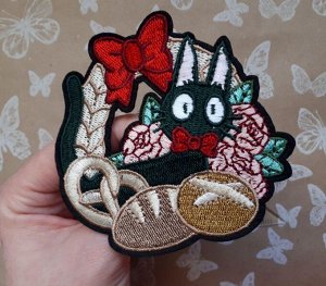 Брошь-нашивка "Кот ДзиДзи" — Kiki's Delivery Service