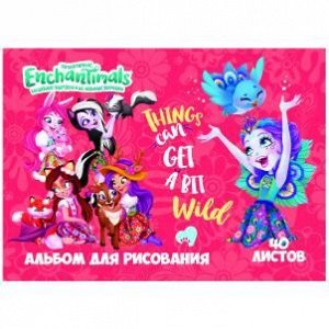 Альбом для рисования А4 40 листов "Enchantimals" на спирали2