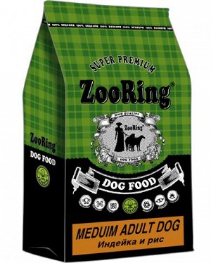 ZR Medium Adult Dog  ИНДЕЙКА+РИС 10кг. для собак средних пород.
