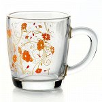 &quot;Серенейд (Serenade Orange)&quot; Кружка стеклянная 350мл, д8,5см, h10см, оранжевый, Pasabahce (Россия)