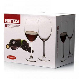 "Энотека (Enoteca)" Бокал стеклянный 590мл, для вина, набор 6шт, цветная коробка, Pasabahce (Россия)