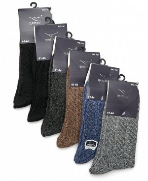 . Черный;
Черный / Темно-серый / Синий / Серый / Кофейный;
  Мужские носки, упаковка 6 пар.

Мужские носки изготовлены из шерсти с добавлением нитей полиамида и эластана для придания лучшей эласти