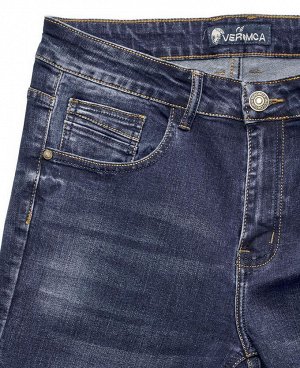 Джинсы Классические пятикарманные джинсы прямого кроя с застежкой на молнию и пуговицу. 
Состав: 85% - хлопок, 12%-полиэстер, 3% - эластан.
Страна производства: КНР.
Сезон: Демисезонные.