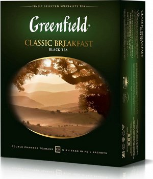 Чай Гринфилд Classic Breakfast пакет с/ярл. 2г.  1/100/9