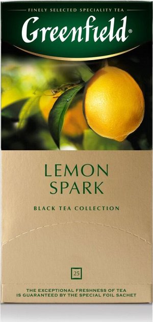 Чай Гринфилд  Lemon spark 25 пак