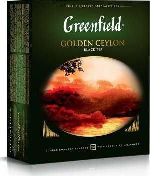 Чай Гринфилд Golden Ceylon пакет с/ярл. 100пак