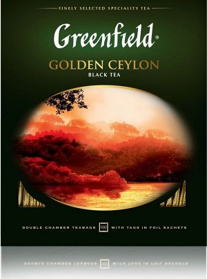 Чай Гринфилд Golden Ceylon пакет с/ярл. 100пак