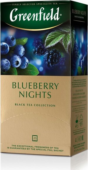 Чай Гринфилд Blueberry  Nights 25пак