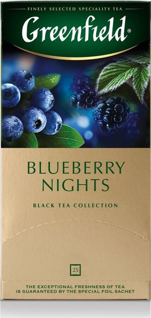 Чай Гринфилд Blueberry  Nights 25пак