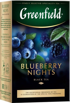 Чай Гринфилд Blueberry  Nights 100г 1/14