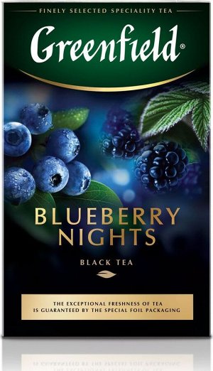 Чай Гринфилд Blueberry  Nights 100г 1/14