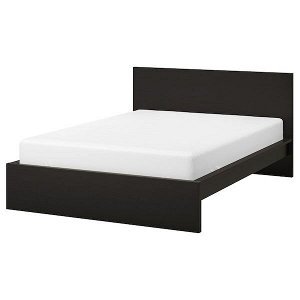 МАЛЬМ Каркас кровати, черно-коричневый, 180x200 см